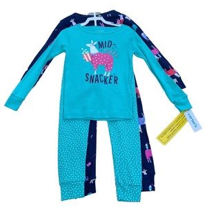 NWT Carter’s Girl’s Long Sleeve Llama Pajama Set Toddler 4